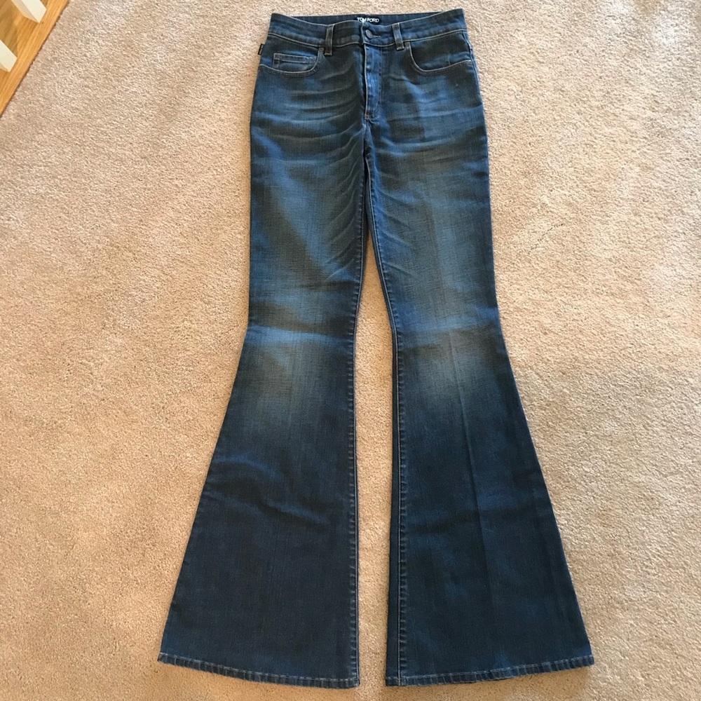 Tom Ford wide bell bottom jeans Sz 28
